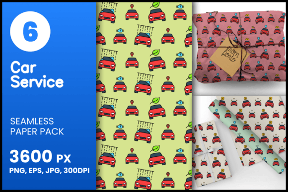 Car Service Seamless Patterns: A Versatile Design Resource for Creative Projects