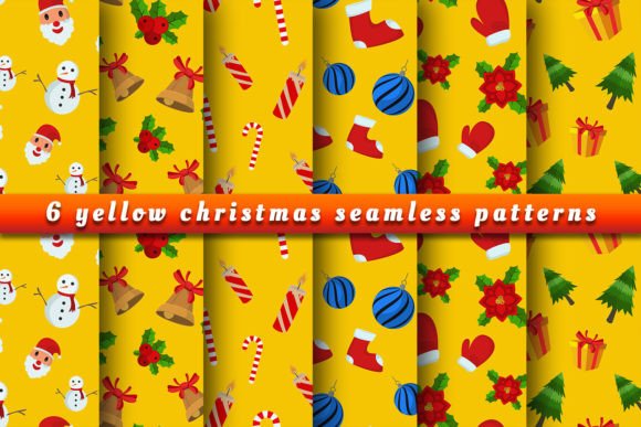 Discover the Radiant Charm of Christmas Seamless Patterns Yellow Color