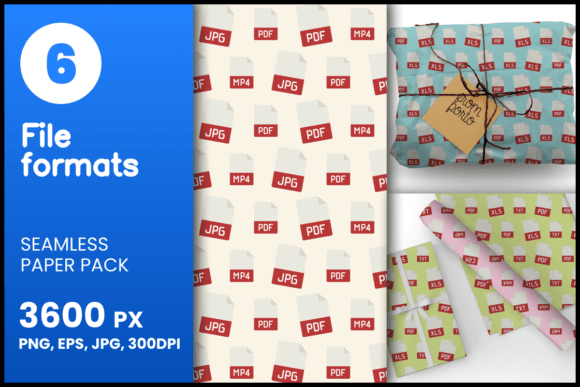 File Formats Seamless Patterns for Creative Projects