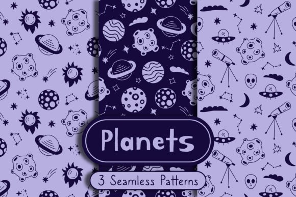 Planets Seamless Patterns: A Cosmic Design Resource for Creative Projects