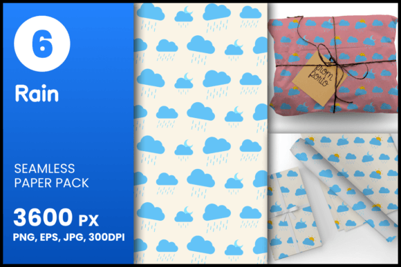 Rain Seamless Patterns: A Versatile Design Resource for Creative Projects