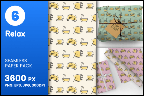 Relax Seamless Patterns: A Versatile Design Resource for Creative Projects