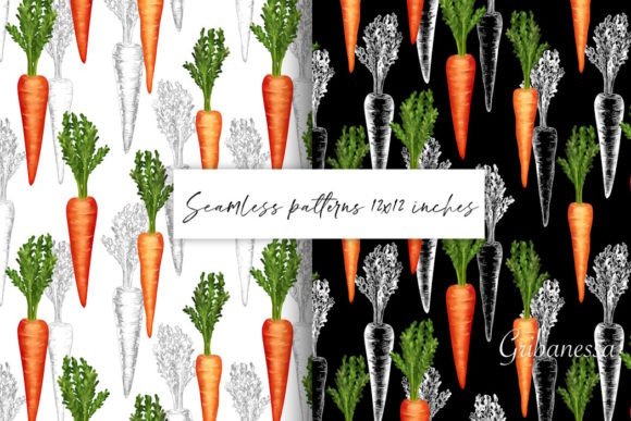 Seamless Patterns with Carrots: A Versatile Design for Creative Projects