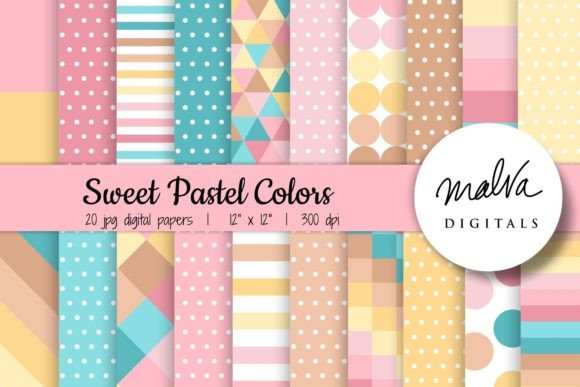 Sweet Pastel Colors Geometric Patterns: A Versatile Design Tool for Creatives