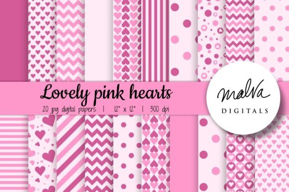 Valentine's Day Heart Patterns: Creative Uses for 20 Pink Heart Papers