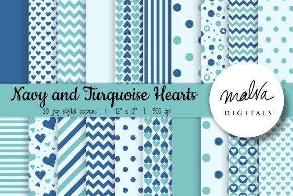 Valentine’s Day Blue Hearts Patterns: A Versatile Design Resource for Creators and Businesses