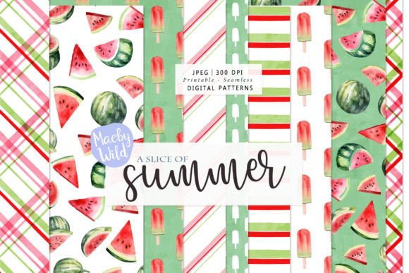 Watercolor Watermelon Summer Patterns: A Vibrant Addition to Your Creative Projects